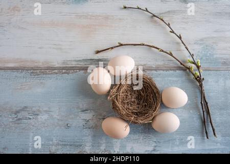 easter egg, easter nest, easter time, easter eggs, easters Stock Photo