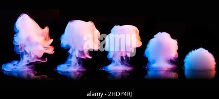 colored, cloudscape, explosion, colors, farbig, cloudscapes, exploding, explosions Stock Photo
