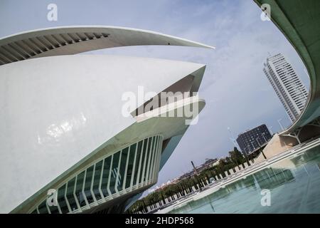 modern architecture, valencia, ciudad de las artes y de las ciencias, modern architectures, valencias Stock Photo