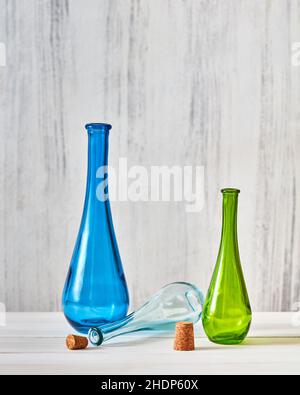 vase, cork, glass bottle, vases, corks, glass bottles, glass ware Stock Photo