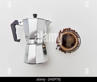 espresso, espresso pot, espressos, espresso pots Stock Photo