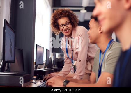 students, class, college, computer science, student, colleges, computer sciences Stock Photo
