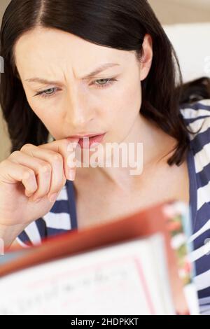 woman, thinking, concentrated, female, ladies, lady, women, think, thinks, concentrateds Stock Photo