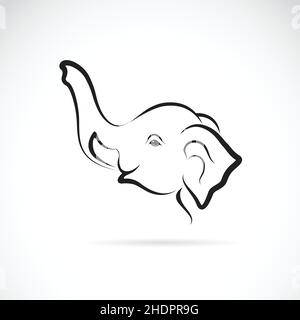 Vector of an elephant on a white background. Easy editable layered vector illustration. Stock Vector