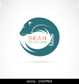 Vector of bear design on white background. Easy editable layered vector illustration. Stock Vector