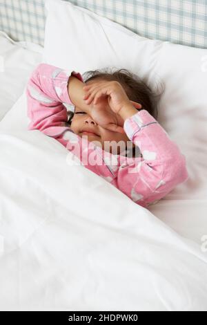 child, girl, tired, sleeping, children, childs, kid, kids, girls, tireds, sleep, to be asleep, to sleep Stock Photo