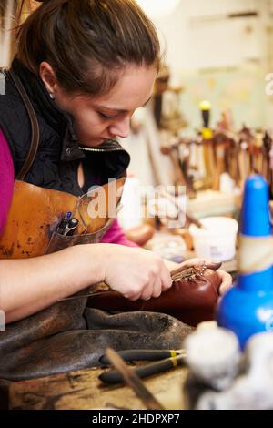 craft, shoemaker shop, crafts Stock Photo