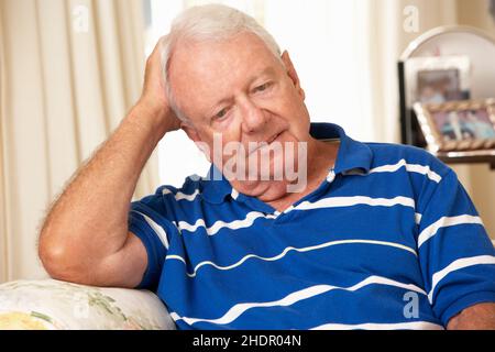 senior, sad, worried, elderly, old, seniors, sads, worrieds Stock Photo