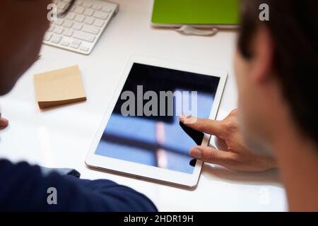 workplace, customer conversation, tablet-pc, workplaces, workstation, customer conversations, ipad, tablet pc Stock Photo