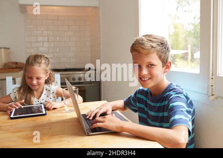 boy, laptop, internet, boys, computer, computers, laptops, internets, web Stock Photo