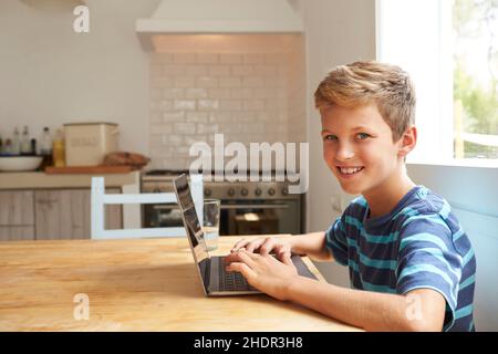 boy, laptop, internet, boys, computer, computers, laptops, internets, web Stock Photo
