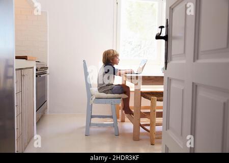 boy, laptop, internet, boys, computer, computers, laptops, internets, web Stock Photo