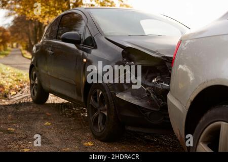 road accident, car body damage, accident, accidents, road accidents, car body damages Stock Photo