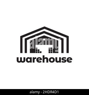 modern garage warehouse logo design vector graphic symbol icon illustration creative idea Stock Vector