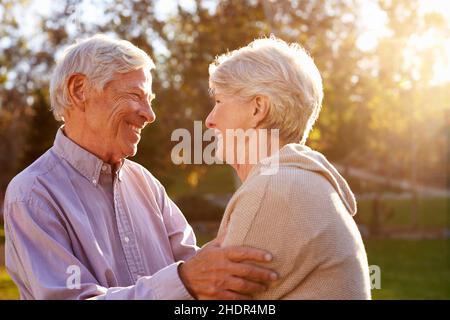 affection, romance, older couple, affections, romances, older couples Stock Photo