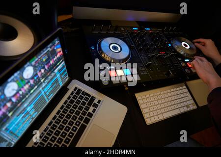 controller, turntable, mixes, sound studio, controllers, turntables, record studio, sound studios Stock Photo