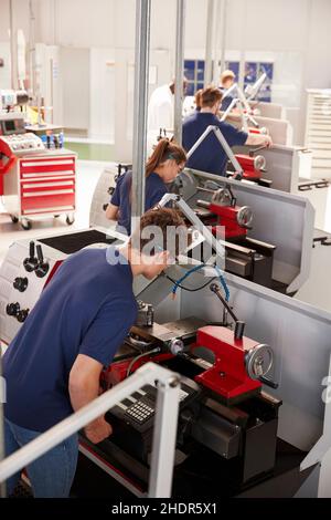 factory, workplace, workshop, staff, metalworking, lathe, factories, workplaces, workstation, workshops, staffs, lathes Stock Photo
