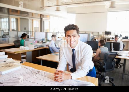 floorplan, architect, open plan office, floorplans, architects, offices Stock Photo