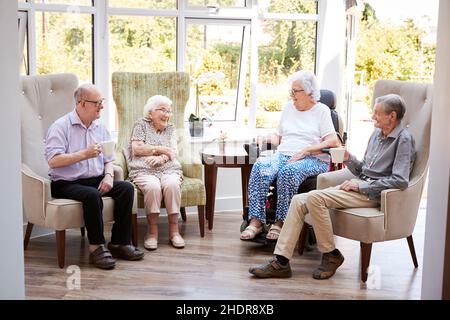 nursing home, retirement home, coffee party, elderly care, nursing homes, retired, retirement homes, afternoon tea, coffee parties Stock Photo