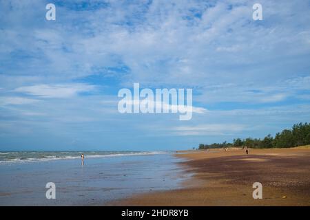 People walking on Casuarina Beach in Darwin, Northern Territory, Australia. Stock Photo