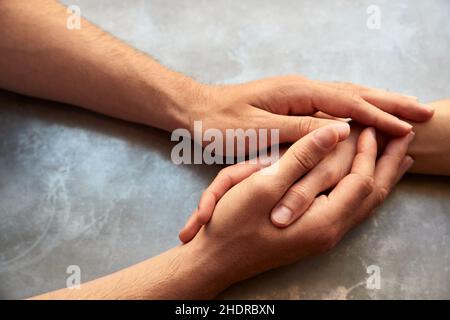 tenderness, holding hands, compassion, compassions Stock Photo