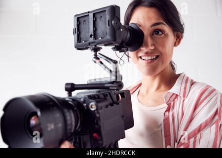 digital camera, filming, camerawoman, digital cameras, camerawomen Stock Photo
