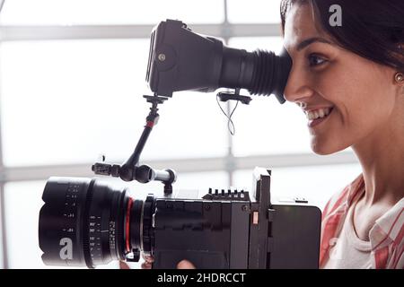 filming, movie camera, film industry, cameras, film industries, film production Stock Photo