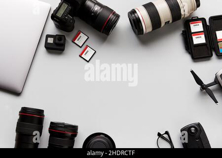 photographer, digital camera, memory card, equipment, fotograf, photographers, digital cameras, memory cards, equipments Stock Photo