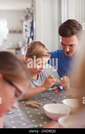 home, easter egg, painting, family, homes, easter eggs, drawing, families Stock Photo