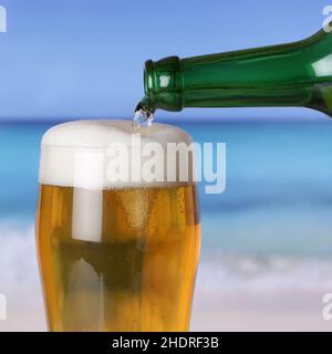 beer, beer glass, pouring, beers Stock Photo