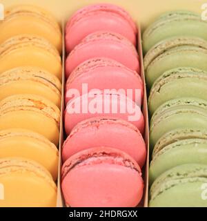 meringue, almond biscuits, macaroon, meringues, pastry, macaroons Stock Photo