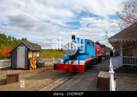 Thomas the Tank Engine on Edaville Railroad in Thomas Land USA in ...