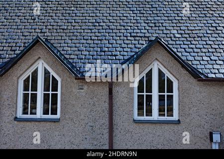 Umea, Norrland Sweden - May 19, 2020: old church building with slate roof Stock Photo