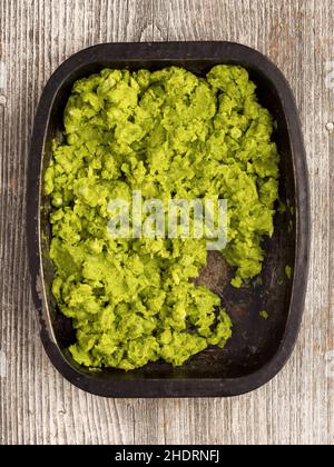 peas, peas mushy, mashed peas, pea, pea puree Stock Photo