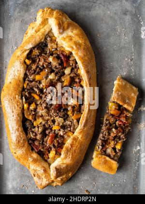 minced, focaccia bread, pita, mince, minceds, focaccia breads, pide, pitas Stock Photo