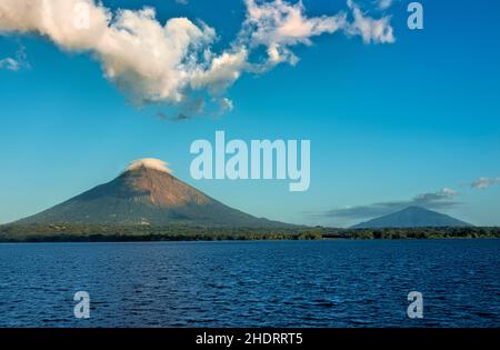 Concepción and Maderas volcanos on Ometepe Island, Nicaragua Stock Photo