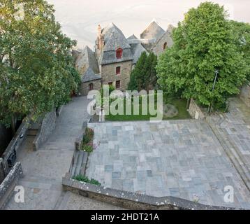 abbey, normandy, mont saint michel, abbeys, normandies, mont saint-michels Stock Photo