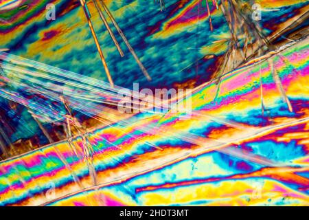 science, carbonic, crystal, sodium salt, crystalline, microscopic, microcrystal, sciences, carbonics, crystals Stock Photo