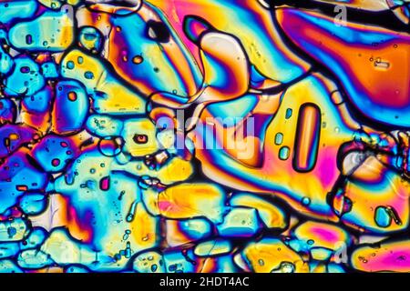 abstract, iridescent, magnification, psychedelic, microcrystal, abstraction, abstracts, iridescents, magnified, psychedelics Stock Photo