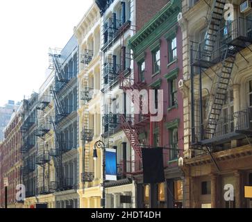 residences, fire stairs, new york city, residence, new york cities Stock Photo