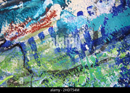 Abstract Contemporary hand painted artistic background Stock Photo