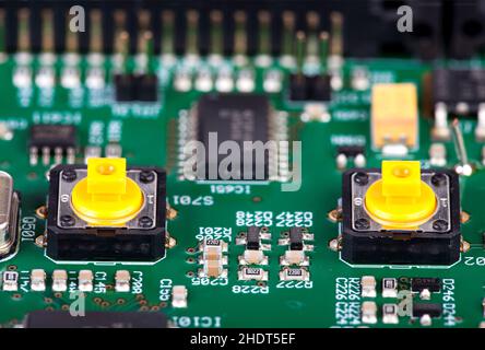 pcb, Push-button, pcbs Stock Photo