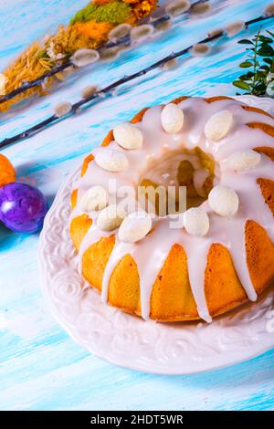 cake, frosting, ring cake, cakes Stock Photo