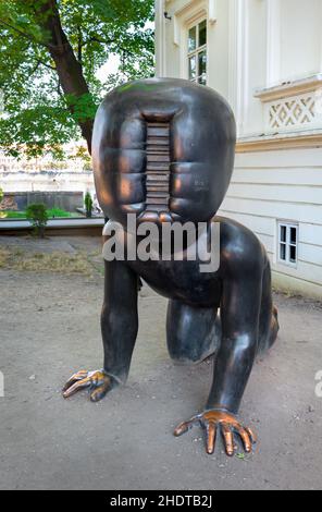 baby, bronze sculpture, babe, babies, human babies, bronze sculptures Stock Photo