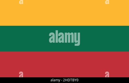 Lithuania official flag of country Stock Vector