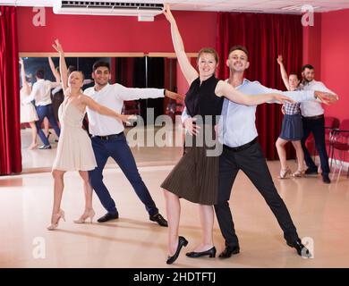 People practicing passionate samba Stock Photo