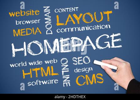 homepage, web design Stock Photo