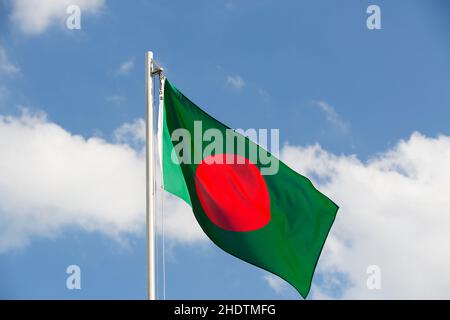 flag, bangladesh, flags Stock Photo