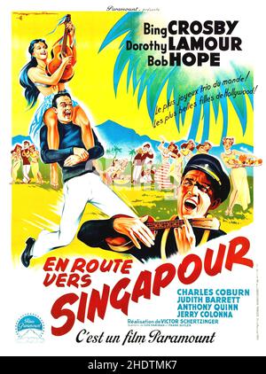 BOB HOPE, BING CROSBY and DOROTHY LAMOUR in ROAD TO SINGAPORE (1940), directed by VICTOR SCHERTZINGER. Credit: PARAMOUNT PICTURES / Album Stock Photo