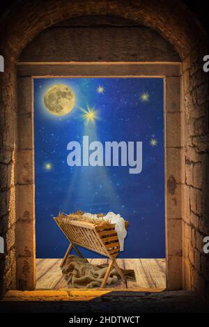 Christmas Religious Nativity Scene Stock Photo - Alamy